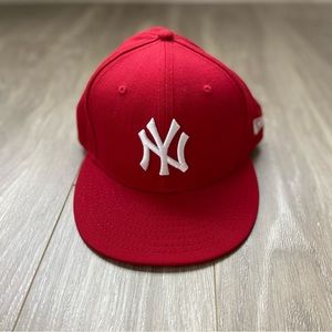 NY Yankees Red 7 3/8 Baseball Hat